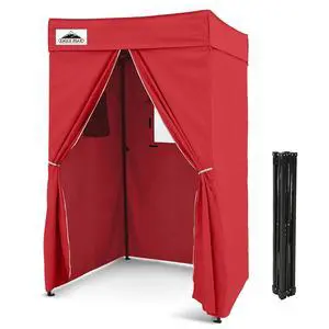 4x4 Pop Up Changing Tent, Flat Top Changing Room, Red | Portable, Privacy Tent, Pool Cabana, Dressing Room, Shower & Toilet Use, Opaque Fabric, Instant Setup, Photoshoots, Camping 4x4 Pop Up Changing Tent, Flat Top Changing Room, Red | Portable, Privacy Tent, Pool Cabana, Dressing Room, Shower & Toilet Use, Opaque Fabric, Instant Setup, Photoshoots, Camping