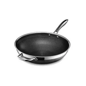 12 Inch Hybrid Nonstick Wok, Stay-Cool Handle, Dishwasher and Oven Safe, Compatible with All Cooktops, Induction Ready 12 Inch Hybrid Nonstick Wok, Stay-Cool Handle, Dishwasher and Oven Safe, Compatible with All Cooktops, Induction Ready