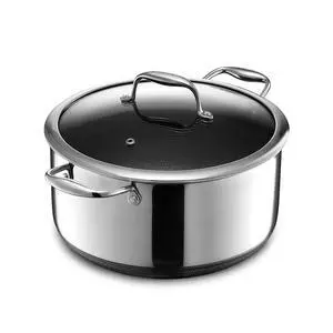 8 Quart Hybrid Nonstick Stock Pot with Lid, Dishwasher Safe, Induction Ready, Compatible with All Cooktops 8 Quart Hybrid Nonstick Stock Pot with Lid, Dishwasher Safe, Induction Ready, Compatible with All Cooktops