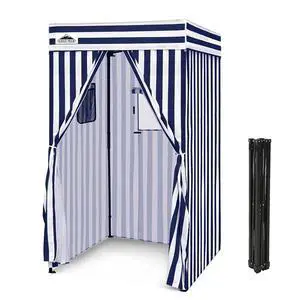 4x4 Pop Up Changing Tent, Flat Top Changing Room, White/Blue | Portable, Privacy Tent, Pool Cabana, Dressing Room, Shower & Toilet Use, Opaque Fabric, Instant Setup, Photoshoots, Camping 4x4 Pop Up Changing Tent, Flat Top Changing Room, White/Blue | Portable, Privacy Tent, Pool Cabana, Dressing Room, Shower & Toilet Use, Opaque Fabric, Instant Setup, Photoshoots, Camping