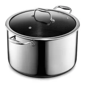 12 Quart Hybrid Nonstick Stock Pot with Lid, Dishwasher Safe, Induction Ready, Compatible with All Cooktops 12 Quart Hybrid Nonstick Stock Pot with Lid, Dishwasher Safe, Induction Ready, Compatible with All Cooktops