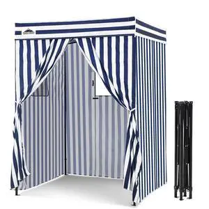 5x5 Pop Up Changing Tent, Flat Top Changing Room, White/Blue | Portable, Privacy Tent, Pool Cabana, Dressing Room, Shower & Toilet Use, Opaque Fabric, Instant Setup, Photoshoots, Camping 5x5 Pop Up Changing Tent, Flat Top Changing Room, White/Blue | Portable, Privacy Tent, Pool Cabana, Dressing Room, Shower & Toilet Use, Opaque Fabric, Instant Setup, Photoshoots, Camping