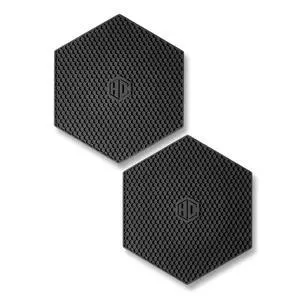 Hexagon Silicone Trivets, 2-Pack, Nonslip and Heat Resistant Hot Pads, Black Hexagon Silicone Trivets, 2-Pack, Nonslip and Heat Resistant Hot Pads, Black