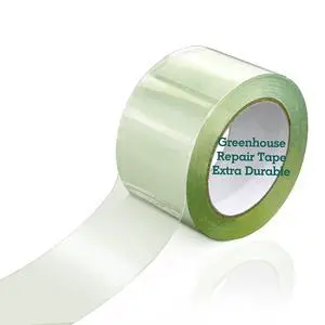 Greenhouse Cover Repair Tape 2''x30' Heavy Duty 18.9 mil Reinforced Ultra High Performance Acrylic Adhesive Weather Resistant Tape for PE Polyethylene Greenhouse Covers and Film, Clear Greenhouse Cover Repair Tape 2''x30' Heavy Duty 18.9 mil Reinforced Ultra High Performance Acrylic Adhesive Weather Resistant Tape for PE Polyethylene Greenhouse Covers and Film, Clear