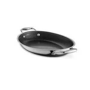 Hybrid 12.5 x 9 Inch Oval Roasting Pan, Dishwasher-Friendly, Oven-Safe Up to 900°F, Compatible with All Cooktops Hybrid 12.5 x 9 Inch Oval Roasting Pan, Dishwasher-Friendly, Oven-Safe Up to 900°F, Compatible with All Cooktops