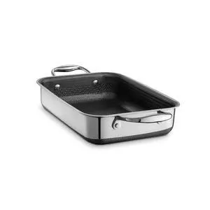 Hybrid 10 x 7 Inch Rectangular Nonstick Roasting Pan, Dishwasher-Friendly, Oven-Safe Up to 900°F, Compatible with All Cooktops Hybrid 10 x 7 Inch Rectangular Nonstick Roasting Pan, Dishwasher-Friendly, Oven-Safe Up to 900°F, Compatible with All Cooktops