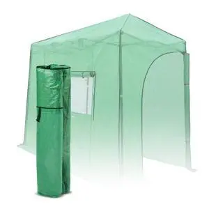 Replacement Cover for 10x5 Portable Lean-to Greenhouse, 2 Roll-Up Zipper Entry Doors and 1 Large Roll-Up Side Window (Frame Not Included), Green Replacement Cover for 10x5 Portable Lean-to Greenhouse, 2 Roll-Up Zipper Entry Doors and 1 Large Roll-Up Side Window (Frame Not Included), Green