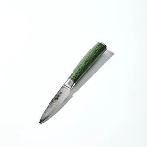 3.5 Inch Japanese Damascus Stainless Steel Pairing Knife, Full Tang Construction, Pakkawood Handle 3.5 Inch Japanese Damascus Stainless Steel Pairing Knife, Full Tang Construction, Pakkawood Handle