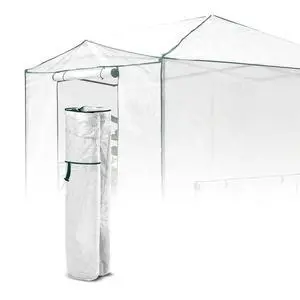 Replacement Cover for 12x8 Portable Walk-in Pop up Greenhouse, Front and Rear Roll-Up Zipper Entry Doors and 4 Large Roll-Up Side Windows (Frame Not Included), White Replacement Cover for 12x8 Portable Walk-in Pop up Greenhouse, Front and Rear Roll-Up Zipper Entry Doors and 4 Large Roll-Up Side Windows (Frame Not Included), White