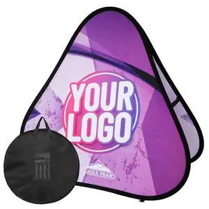 Custom A Frame Pop Up Banner Display, Double Sided Pop Out Advertising Sign for Promotional Events, Trade Shows, Sports, Add Your Business Logo Design or Text, 3.25x3.25ft Triangle Custom A Frame Pop Up Banner Display, Double Sided Pop Out Advertising Sign for Promotional Events, Trade Shows, Sports, Add Your Business Logo Design or Text, 3.25x3.25ft Triangle