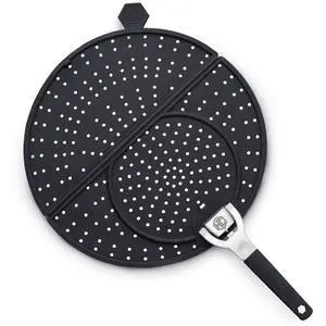Grease Splatter Screen for Frying and Searing, Fits 10 and 12-inch Pans, Dishwasher-Safe, Folding Design, Heat-Safe to 480°F, Stay-Cool Locking Handle, Silicone and Stainless Steel Grease Splatter Screen for Frying and Searing, Fits 10 and 12-inch Pans, Dishwasher-Safe, Folding Design, Heat-Safe to 480°F, Stay-Cool Locking Handle, Silicone and Stainless Steel