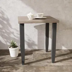 Modern Outdoor Table, Patio Table with Wood Grain Top for Deck, Porch, Balcony, Garden, Square Side Table Modern Outdoor Table, Patio Table with Wood Grain Top for Deck, Porch, Balcony, Garden, Square Side Table
