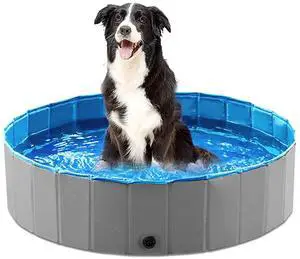 Foldable Dog Pet Bath Pool Collapsible Dog Pet Pool Bathing Tub Kiddie Pool Doggie Wading Pool for Puppy Small Medium Large Dogs Cats and Kids 32" Grey Foldable Dog Pet Bath Pool Collapsible Dog Pet Pool Bathing Tub Kiddie Pool Doggie Wading Pool for Puppy Small Medium Large Dogs Cats and Kids 32" Grey