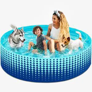 Foldable Dog Kiddie Pool - Hard Plastic Kids Paddling Pool Toddler Baby Swimming Pools for Backyard Collapsible Whelping Box Pet Doggie Cats Wading Pools Bathtub for Puppy Large Dogs 79In,G Foldable Dog Kiddie Pool - Hard Plastic Kids Paddling Pool Toddler Baby Swimming Pools for Backyard Collapsible Whelping Box Pet Doggie Cats Wading Pools Bathtub for Puppy Large Dogs 79In,G