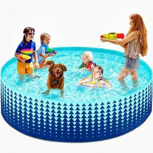 Foldable Dog Kiddie Pool - Hard Plastic Kids Paddling Pool Toddler Baby Swimming Pools for Backyard Collapsible Whelping Box Pet Doggie Cats Wading Pools Bathtub for Puppy Large Dogs 97In,G Foldable Dog Kiddie Pool - Hard Plastic Kids Paddling Pool Toddler Baby Swimming Pools for Backyard Collapsible Whelping Box Pet Doggie Cats Wading Pools Bathtub for Puppy Large Dogs 97In,G