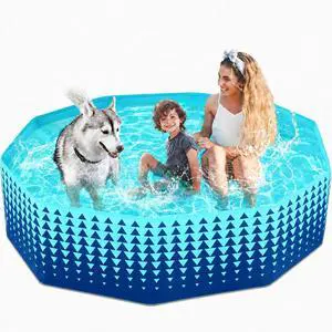 Foldable Dog Kiddie Pool - Hard Plastic Kids Paddling Pool Toddler Baby Swimming Pools for Backyard Collapsible Whelping Box Pet Doggie Cats Wading Pools Bathtub for Puppy Large Dogs 71In,G Foldable Dog Kiddie Pool - Hard Plastic Kids Paddling Pool Toddler Baby Swimming Pools for Backyard Collapsible Whelping Box Pet Doggie Cats Wading Pools Bathtub for Puppy Large Dogs 71In,G