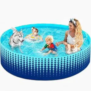 Foldable Dog Kiddie Pool - Hard Plastic Kids Paddling Pool Toddler Baby Swimming Pools for Backyard Collapsible Whelping Box Pet Doggie Cats Wading Pools Bathtub for Puppy Large Dogs 87In,G Foldable Dog Kiddie Pool - Hard Plastic Kids Paddling Pool Toddler Baby Swimming Pools for Backyard Collapsible Whelping Box Pet Doggie Cats Wading Pools Bathtub for Puppy Large Dogs 87In,G