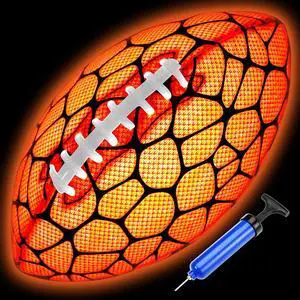 Glow in The Dark Football - Strong Grip Light Up Football Toy Stuff Gift Outdoor Sports Ball for Boys Kids Teen Junior Youth Adult Christmas Birthday Gifts for Ages 6-8 8-12 13+ Year Old Glow in The Dark Football - Strong Grip Light Up Football Toy Stuff Gift Outdoor Sports Ball for Boys Kids Teen Junior Youth Adult Christmas Birthday Gifts for Ages 6-8 8-12 13+ Year Old