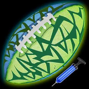 Glow in The Dark Football - Strong Grip Light Up Football Toy Stuff Gift Outdoor Sports Ball for Boys Kids Teen Junior Youth Adult Christmas Birthday Gifts for Ages 6-8 8-12 13+ Year Old Glow in The Dark Football - Strong Grip Light Up Football Toy Stuff Gift Outdoor Sports Ball for Boys Kids Teen Junior Youth Adult Christmas Birthday Gifts for Ages 6-8 8-12 13+ Year Old