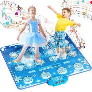 Kids Dance Mat Toys - 2-Player Dance Pad Gifts for Girls Boys Toddlers 3 4 5 6 7 8 9 + Year Old Electronic Dancing Mat Floor Games Toy with Music Light Christmas Birthday Gift (Frozen Blue) Kids Dance Mat Toys - 2-Player Dance Pad Gifts for Girls Boys Toddlers 3 4 5 6 7 8 9 + Year Old Electronic Dancing Mat Floor Games Toy with Music Light Christmas Birthday Gift (Frozen Blue)