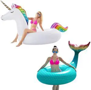 Giant Inflatable Unicorn Pool Float Floatie Ride On with Fast Valves and Jasonwell Giant Inflatable Mermaid Tail Pool Float Pool Tube with Fast Valves Giant Inflatable Unicorn Pool Float Floatie Ride On with Fast Valves and Jasonwell Giant Inflatable Mermaid Tail Pool Float Pool Tube with Fast Valves