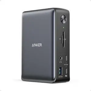 Anker Laptop Docking Station, 13-in-1 USB-C Docking Station, Triple Display with 2xHDMI and 1xDP, 10 Gbps USB-C and 5 Gbps USB-A Data, Ethernet, Audio, SD, 85W Charging for Dell, HP, Lenovo and More Anker Laptop Docking Station, 13-in-1 USB-C Docking Station, Triple Display with 2xHDMI and 1xDP, 10 Gbps USB-C and 5 Gbps USB-A Data, Ethernet, Audio, SD, 85W Charging for Dell, HP, Lenovo and More