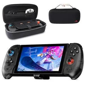 NexiGo Hall Effect Gripcon with Kickstand and HDMI Out for TV Docking, Hall Sensing Joystick for Switch/Switch OLED (Black), Switch Controller Carrying Case with 10 Game Card Holders NexiGo Hall Effect Gripcon with Kickstand and HDMI Out for TV Docking, Hall Sensing Joystick for Switch/Switch OLED (Black), Switch Controller Carrying Case with 10 Game Card Holders