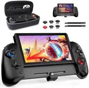 NexiGo Switch Accessories Essential Kit, Hall Effect Gripcon (No Drift, No Deadzone) for Switch/OLED, 6-Axis Gyro, Turbo, Mapping, Game Storage Case with 10 Game Card Holders NexiGo Switch Accessories Essential Kit, Hall Effect Gripcon (No Drift, No Deadzone) for Switch/OLED, 6-Axis Gyro, Turbo, Mapping, Game Storage Case with 10 Game Card Holders