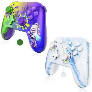 NexiGo Switch Controller 2 Pack, Wireless Bluetooth Controller for Nintendo Switch 2 and Switch, with No Deadzone, Turbo, LED Light, Motion, and Dual Vibration (Inkling & Arctic Chiller) NexiGo Switch Controller 2 Pack, Wireless Bluetooth Controller for Nintendo Switch 2 and Switch, with No Deadzone, Turbo, LED Light, Motion, and Dual Vibration (Inkling & Arctic Chiller)