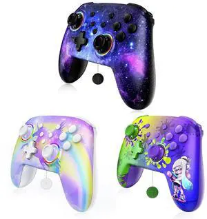 NexiGo Switch Controller 3-Pack, Wireless Bluetooth Controller for Nintendo Switch 2 and Switch, with No Deadzone/Turbo/LED Light/Motion/Dual Vibration (Cosmic Nebula/Violet Unicorn/Inkling) NexiGo Switch Controller 3-Pack, Wireless Bluetooth Controller for Nintendo Switch 2 and Switch, with No Deadzone/Turbo/LED Light/Motion/Dual Vibration (Cosmic Nebula/Violet Unicorn/Inkling)