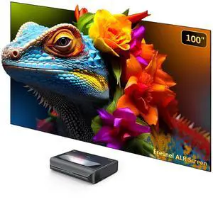 NexiGo Aurora Pro MKII 4K Tri-Color Laser UST Projector with 100" Fresnel ALR Screen, Dynamic Iris & Laser Dimming, 0.21:1 Throw Ratio, Dolby Vision, Dolby Atmos, HDR10+, 85% Ambient Light Rejecting NexiGo Aurora Pro MKII 4K Tri-Color Laser UST Projector with 100" Fresnel ALR Screen, Dynamic Iris & Laser Dimming, 0.21:1 Throw Ratio, Dolby Vision, Dolby Atmos, HDR10+, 85% Ambient Light Rejecting