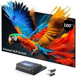 NexiGo Aurora Pro Bundle, Ultra Short Throw 4K Tri-Color Laser TV, Home Theater Laser TV, with 100" Fresnel Screen/AS200 Motorized Sliding Tray/DLP Link 3D Glasses (2Pack) NexiGo Aurora Pro Bundle, Ultra Short Throw 4K Tri-Color Laser TV, Home Theater Laser TV, with 100" Fresnel Screen/AS200 Motorized Sliding Tray/DLP Link 3D Glasses (2Pack)