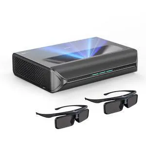 NexiGo Aurora Pro Bundle, Ultra Short Throw 4K Tri-Color Laser Projector, 2400 Lumens, Screen Adoption, Dynamic Laser Dimming, Dolby Vision & Atoms, with DLP Link 3D Glasses (2 Pack) NexiGo Aurora Pro Bundle, Ultra Short Throw 4K Tri-Color Laser Projector, 2400 Lumens, Screen Adoption, Dynamic Laser Dimming, Dolby Vision & Atoms, with DLP Link 3D Glasses (2 Pack)