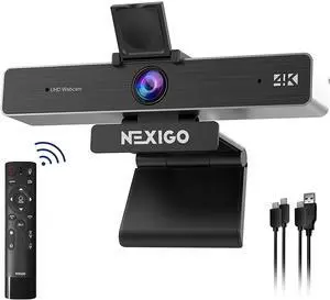 Zoom Certified, NexiGo N950P 4K Zoomable Webcam with Remote Control, Sony_Starvis Sensor, 5X Digital Zoom, Pro Web Camera with Dual Stereo Mics, for Zoom Skype Teams Twitch Zoom Certified, NexiGo N950P 4K Zoomable Webcam with Remote Control, Sony_Starvis Sensor, 5X Digital Zoom, Pro Web Camera with Dual Stereo Mics, for Zoom Skype Teams Twitch
