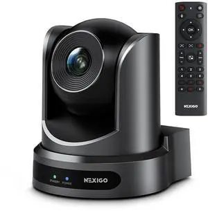 NexiGo Conference Room PTZ Camera System with 10X Optical Zoom, Remote Control, USB Output & Autofocus for Live Streaming, Meetings, Church Services, Education, for OBS/Zoom/Skype | Easy Setup NexiGo Conference Room PTZ Camera System with 10X Optical Zoom, Remote Control, USB Output & Autofocus for Live Streaming, Meetings, Church Services, Education, for OBS/Zoom/Skype | Easy Setup