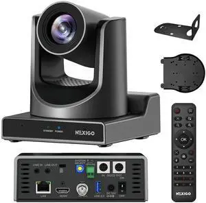 NexiGo PTZ Camera 20X Optical Zoom with PoE HDMI/3G-SDI/USB/LAN IP Streaming Outputs, Auto AI Tracking for Video Conferencing Live Streaming Meeting Church Services Worship Skype Zoom Teams OBS NexiGo PTZ Camera 20X Optical Zoom with PoE HDMI/3G-SDI/USB/LAN IP Streaming Outputs, Auto AI Tracking for Video Conferencing Live Streaming Meeting Church Services Worship Skype Zoom Teams OBS
