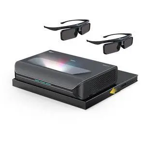 NexiGo Aurora Pro MKII with Official AS200 Motorized Sliding Tray and 3D Glasses, 4K Tri-Color Laser UST Projector, Dynamic Iris & Laser Dimming, 0.21:1 Throw Ratio, Dolby Vision & Atmos NexiGo Aurora Pro MKII with Official AS200 Motorized Sliding Tray and 3D Glasses, 4K Tri-Color Laser UST Projector, Dynamic Iris & Laser Dimming, 0.21:1 Throw Ratio, Dolby Vision & Atmos