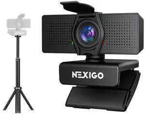 NexiGo 4K Business Webcam Kit, N60 Pro UHD Web Cam with Autofocus, 1080p 60 fps, Noise-Canceling Mics, Distortion-Free Lens, Lightweight Mini Tripod, for Switch 2/Zoom/Teams/Google Meet NexiGo 4K Business Webcam Kit, N60 Pro UHD Web Cam with Autofocus, 1080p 60 fps, Noise-Canceling Mics, Distortion-Free Lens, Lightweight Mini Tripod, for Switch 2/Zoom/Teams/Google Meet