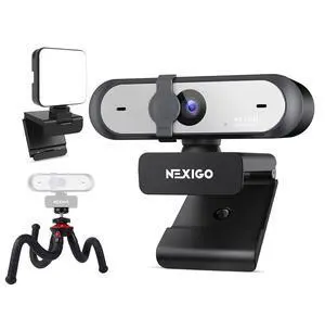 NexiGo 4K UHD Webcam Kit, N660P Pro 1080p 60fps Autofocus Webcam w/Distortion-Free Lens, Noise-Canceling Mics, Video Conference Light, Flexible Tripod Stand, for Gaming/Live Streaming/Switch 2, Black NexiGo 4K UHD Webcam Kit, N660P Pro 1080p 60fps Autofocus Webcam w/Distortion-Free Lens, Noise-Canceling Mics, Video Conference Light, Flexible Tripod Stand, for Gaming/Live Streaming/Switch 2, Black