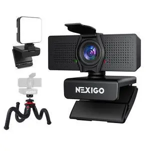 NexiGo 4K Business Webcam Kit, N60 Pro UHD Web Cam with Autofocus, 1080p 60 fps, Noise-Canceling Mics, Video Conference Light, Flexible Tripod Stand, for Switch 2/Zoom/Teams/Google Meet NexiGo 4K Business Webcam Kit, N60 Pro UHD Web Cam with Autofocus, 1080p 60 fps, Noise-Canceling Mics, Video Conference Light, Flexible Tripod Stand, for Switch 2/Zoom/Teams/Google Meet