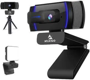 NexiGo 1080P Autofocus Webcam Kits, N930AF FHD USB Web Camera with Privacy Cover, Upgraded Video Conference Lighting, Extendable Tripod Stand, for Zoom/Skype/Teams NexiGo 1080P Autofocus Webcam Kits, N930AF FHD USB Web Camera with Privacy Cover, Upgraded Video Conference Lighting, Extendable Tripod Stand, for Zoom/Skype/Teams