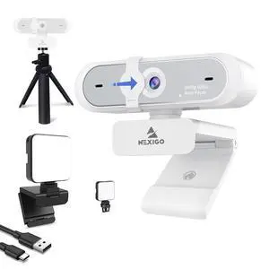 NexiGo 1080P Webcam Kits, N660P (Gen 2) 1080P 60FPS Webcam with Software Control, Dual Microphone & Cover, Extendable Tripod Stand, Video Conference Lighting, for OBS/Zoom/Skype NexiGo 1080P Webcam Kits, N660P (Gen 2) 1080P 60FPS Webcam with Software Control, Dual Microphone & Cover, Extendable Tripod Stand, Video Conference Lighting, for OBS/Zoom/Skype