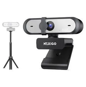NexiGo 4K UHD Webcam Kit, N660P Pro Web Cam with Distortion-Free Lens, 1080p 60 fps Autofocus, 3DNR, Noise-Canceling Mics, Lightweight Mini Tripod, for Gaming/Live Streaming/PC/Mac/Switch 2, Black NexiGo 4K UHD Webcam Kit, N660P Pro Web Cam with Distortion-Free Lens, 1080p 60 fps Autofocus, 3DNR, Noise-Canceling Mics, Lightweight Mini Tripod, for Gaming/Live Streaming/PC/Mac/Switch 2, Black