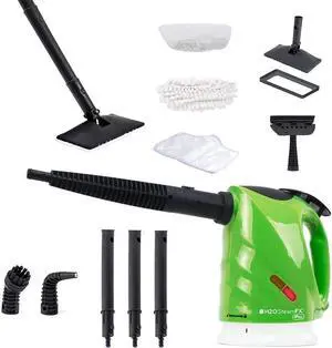 H2O Steam FX Pro Handheld Steam Cleaner | 5-in-1 Spot Cleaner & Floor Mop | Includes Extension Bars, Window & Garment Tools | Grout, Glass & Sealed Floors H2O Steam FX Pro Handheld Steam Cleaner | 5-in-1 Spot Cleaner & Floor Mop | Includes Extension Bars, Window & Garment Tools | Grout, Glass & Sealed Floors
