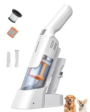 Aspiron Cordless Handheld Vacuum, 24KPA Powerful Car Vacuum, 2-Speed, 2 Charging Methods, Wireless Charger, Ergonomic Handle, Portable Rechargeable Vacuum Cleaner for Car, Home, Ivory Aspiron Cordless Handheld Vacuum, 24KPA Powerful Car Vacuum, 2-Speed, 2 Charging Methods, Wireless Charger, Ergonomic Handle, Portable Rechargeable Vacuum Cleaner for Car, Home, Ivory