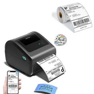 D450BT Bluetooth Shipping Label Printer and 250Pcs Roll Thermal Labels, Wireless Thermal Label Printer for Small Business D450BT Bluetooth Shipping Label Printer and 250Pcs Roll Thermal Labels, Wireless Thermal Label Printer for Small Business