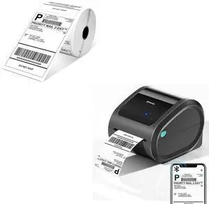 D520BT D520 Bluetooth Shipping Label Printer&500Pcs Thermal Labels, Wireless Thermal Label Printer for Small Business D520BT D520 Bluetooth Shipping Label Printer&500Pcs Thermal Labels, Wireless Thermal Label Printer for Small Business