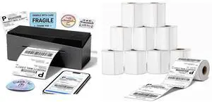 249BT Bluetooth Shipping Label Printer&2500Pcs Shipping Address Label for Small Business, Shipping Packages, Office, Home, Compatible with Android iPhone iPad Windows macOS Tiktok USPS Etsy 249BT Bluetooth Shipping Label Printer&2500Pcs Shipping Address Label for Small Business, Shipping Packages, Office, Home, Compatible with Android iPhone iPad Windows macOS Tiktok USPS Etsy