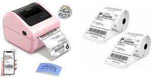 Bluetooth Thermal Shipping Label Printer - D450BT Thermal Label Printer 4x6 for Small Business&1000Pcs 4x6 Roll Labels,Compatible with iPhone, Android, iPad, Windows, Mac, USPS, Amazon, Tiktok Bluetooth Thermal Shipping Label Printer - D450BT Thermal Label Printer 4x6 for Small Business&1000Pcs 4x6 Roll Labels,Compatible with iPhone, Android, iPad, Windows, Mac, USPS, Amazon, Tiktok