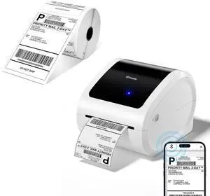 D520BT Bluetooth Shipping Label Printer and 1 Roll Thermal Labels, Wireless Thermal Label Printer for Small Business D520BT Bluetooth Shipping Label Printer and 1 Roll Thermal Labels, Wireless Thermal Label Printer for Small Business